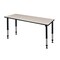Kee Rectangle Tables > Height Adjustable > Rectangular Classroom Tables, 60 W, 24 L, 23-34 H, Maple MT6024PLAPBK - alternate 1